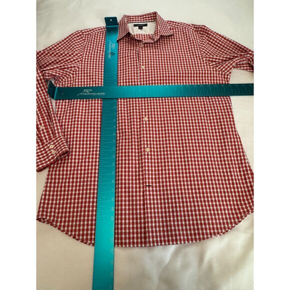 BANANA REPUBLIC Shirt Men's XL 17-17.5 Gingham Checkered Button Down Long Sleeve - Picture 10 of 14